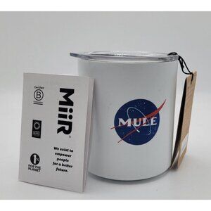MiiR 12 oz Insulated Camp Mug with Lid – White – Custom MULE Logo – New with Tag